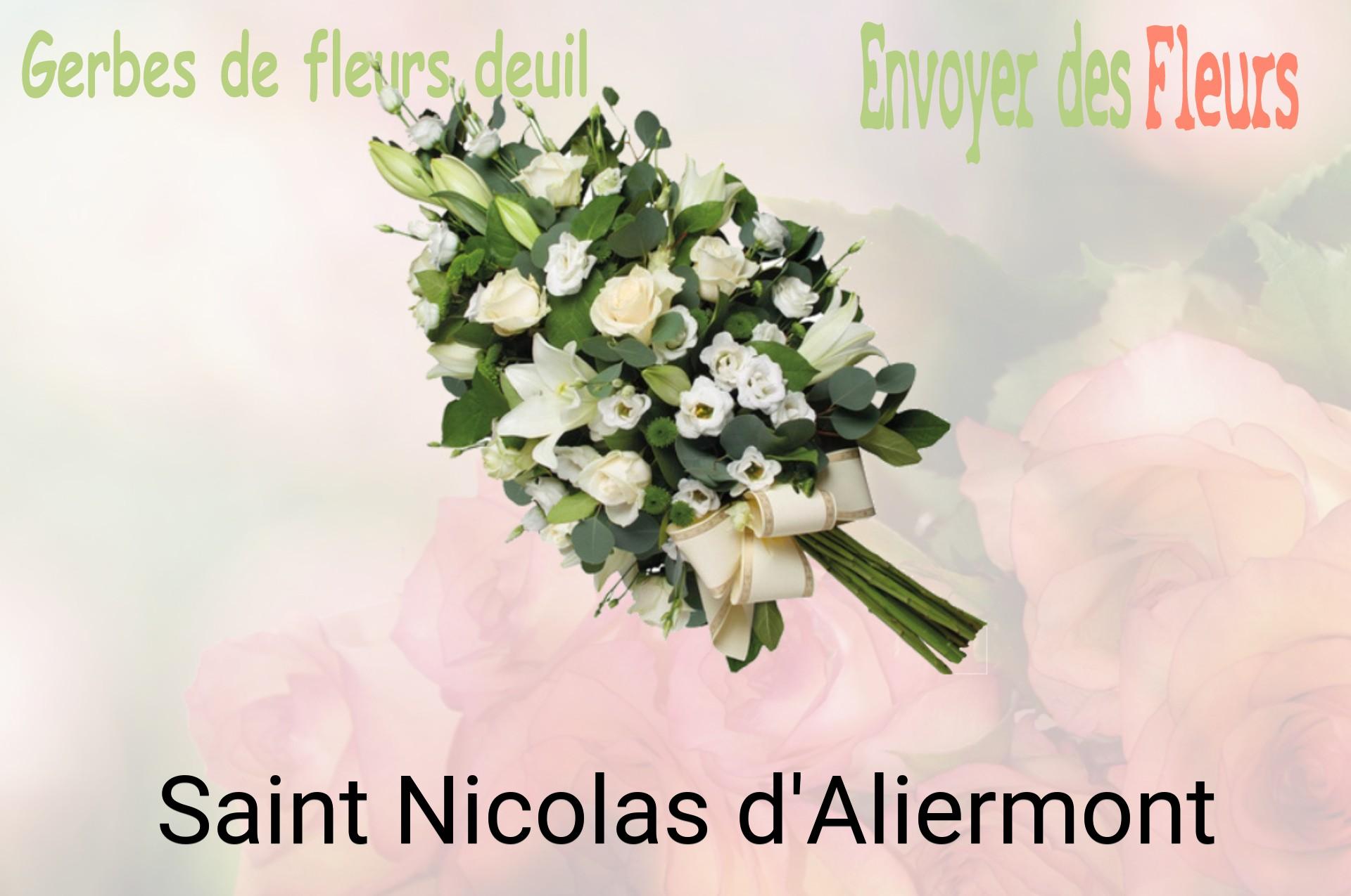 Gerbe de fleurs de deuil livrée à Saint-Nicolas-d'Aliermont